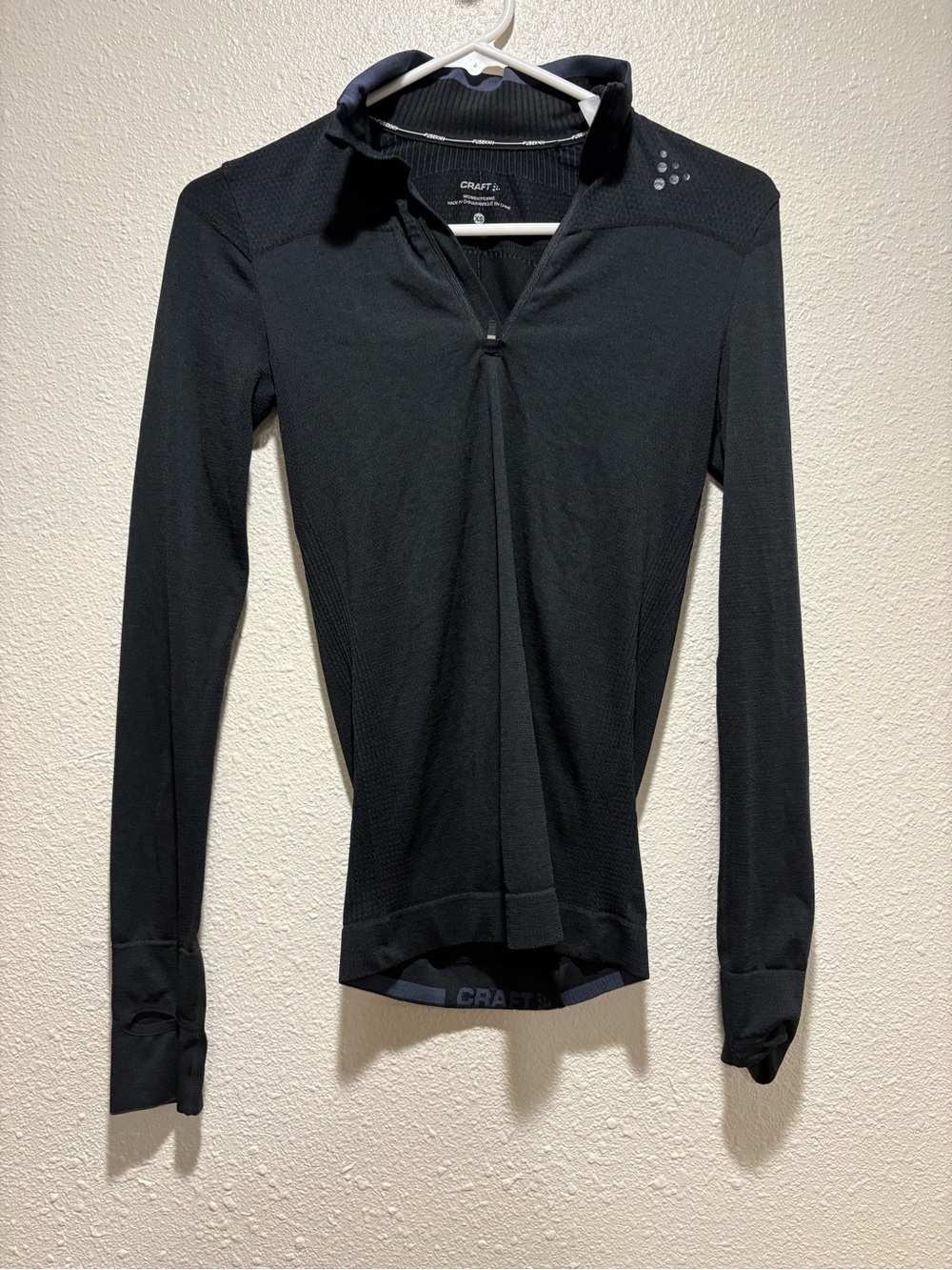 Craft Black Long-Sleeve Half-Zip Performance Top